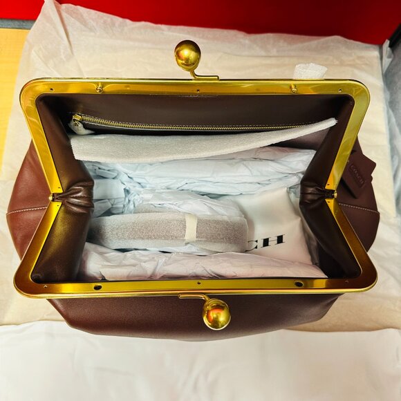 NWT Coach Large Kisslock Frame Bag - Picture 3 of 7